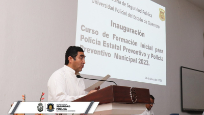 INAUGURA EL SECRETARIO DE SEGURIDAD PÚBLICA, EVELIO MÉNDEZ EL CURSO DE FORMACIÓN INICIAL PARA POLICÍA ESTATAL Y POLICÍA MUNICIPAL 2023
